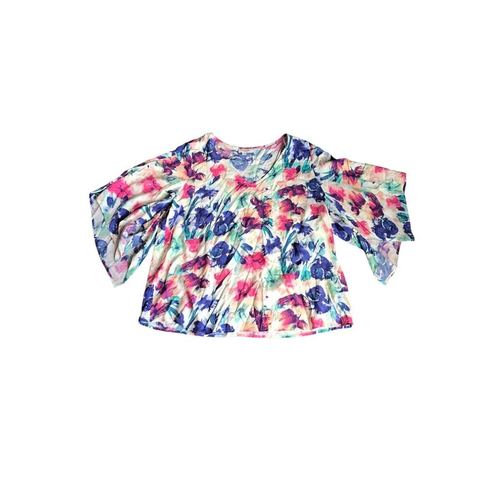 Andree By Unit Multicolored Short Sleeve Blouse - image 2